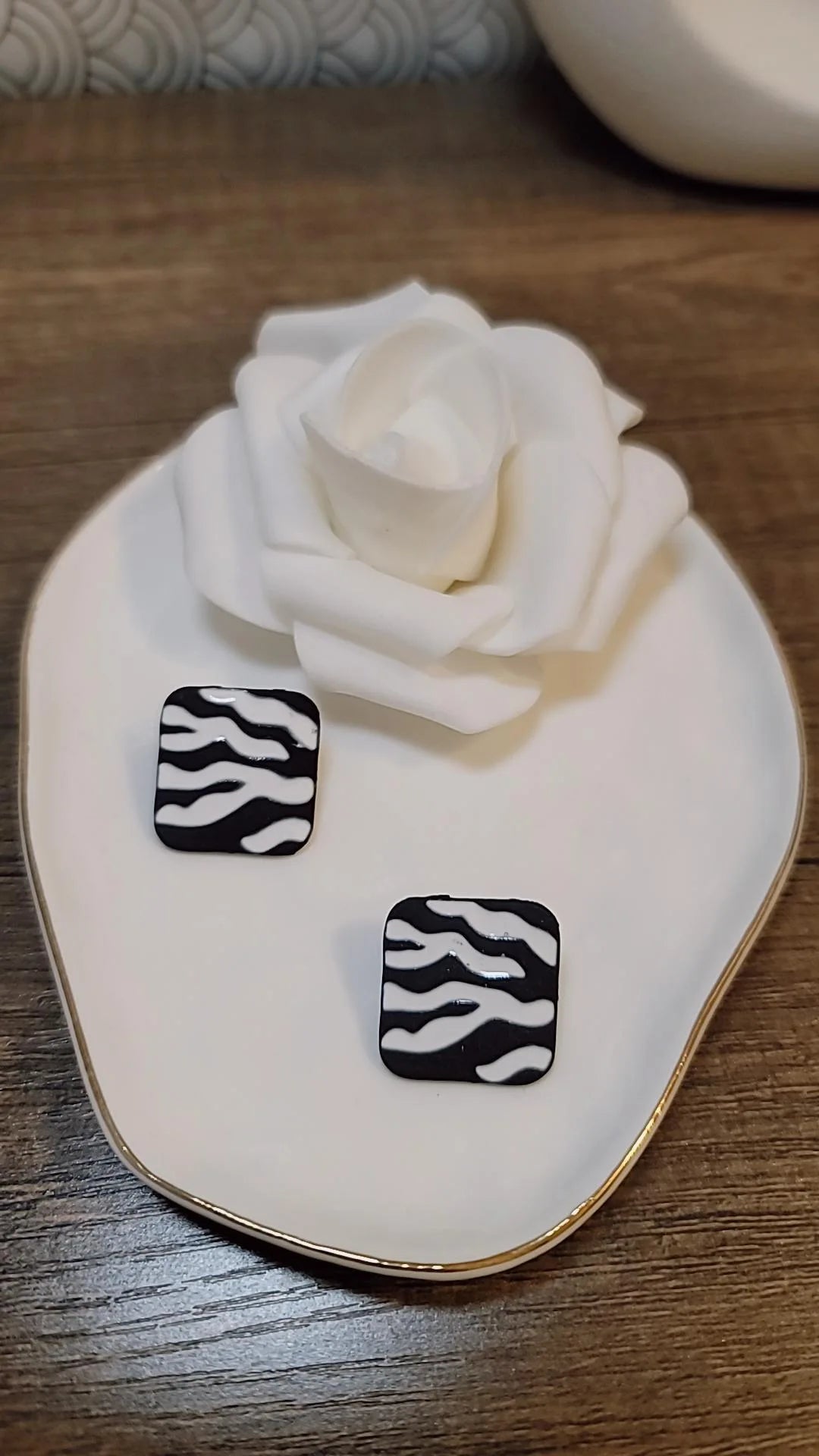 Zebra earings
