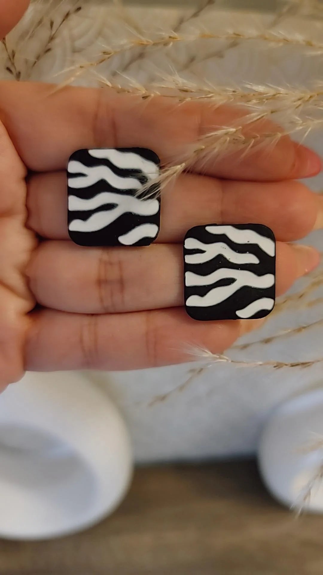 Zebra earings