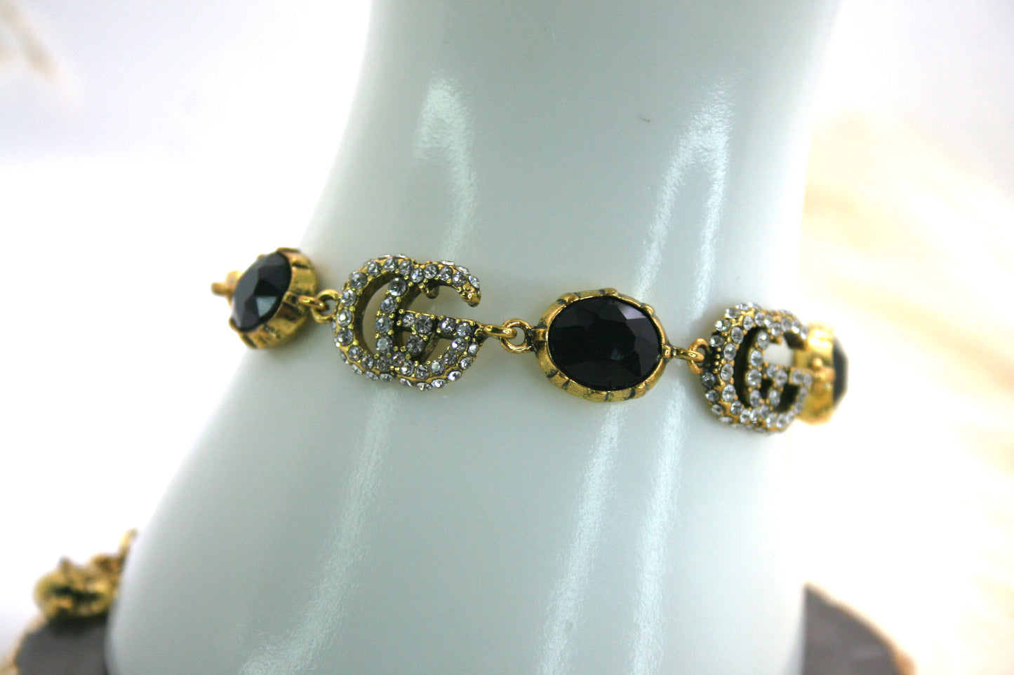 GG Black Stone Bracelet