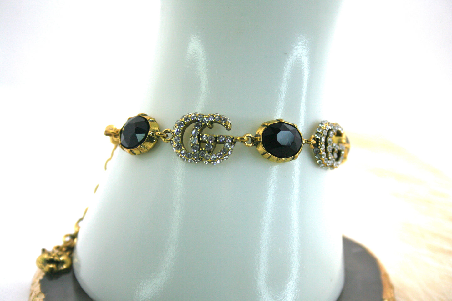 GG Black Stone Bracelet