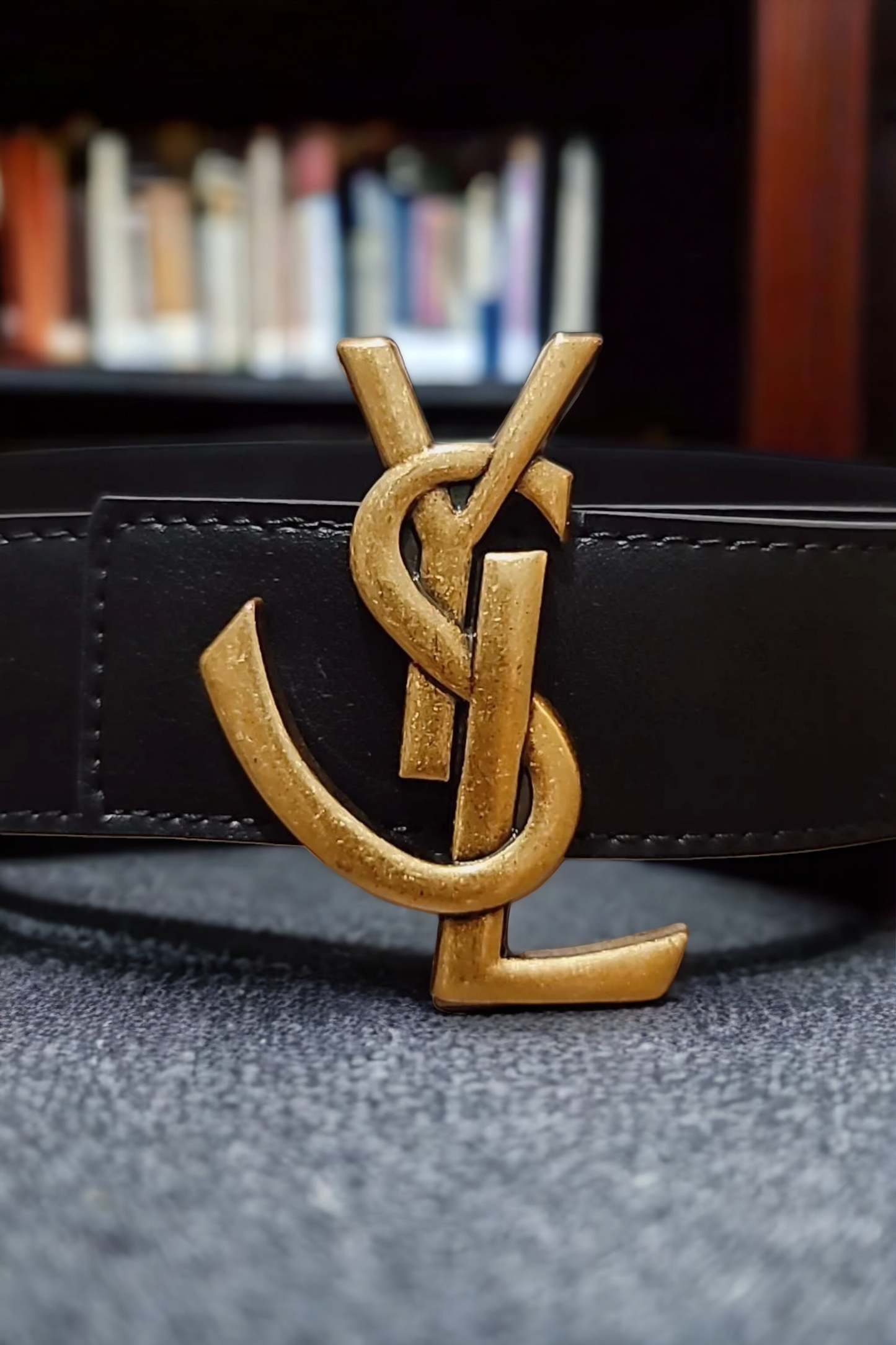 Ysl leather belt