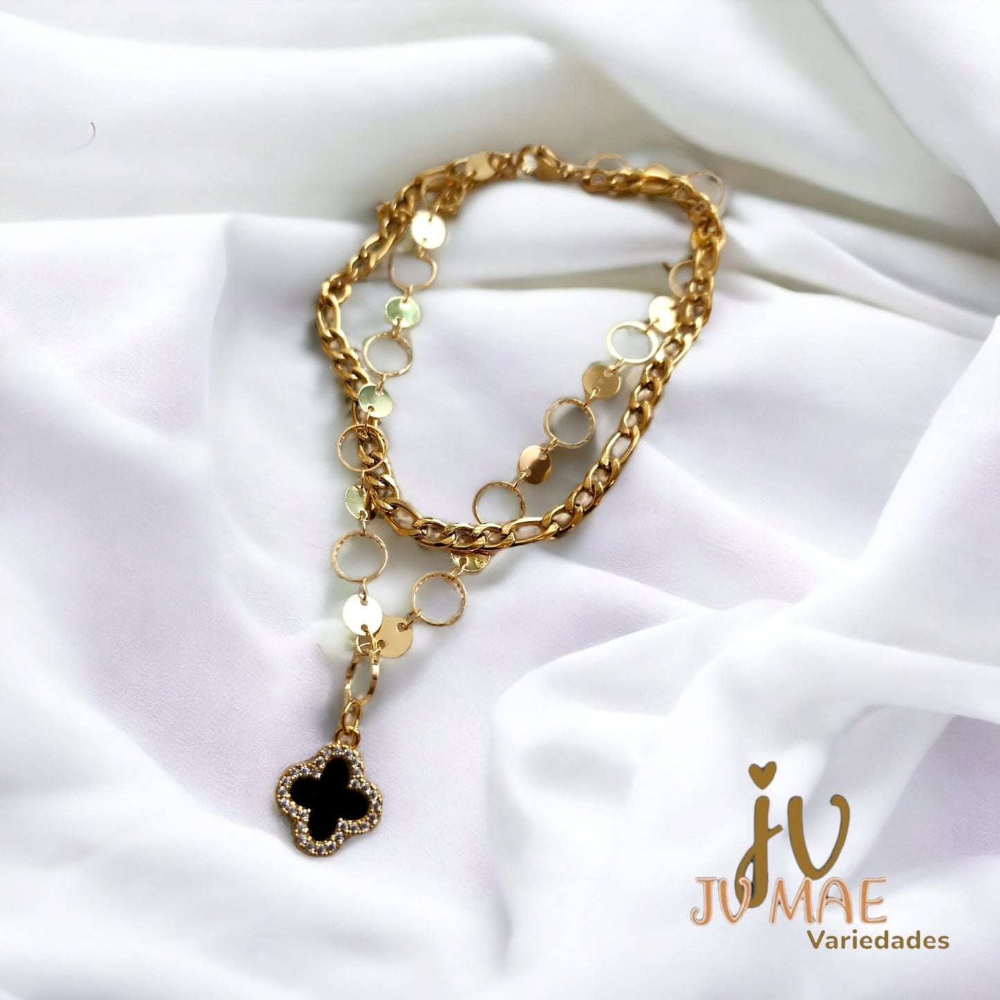 Ankle bracelet(two sides, white or black)