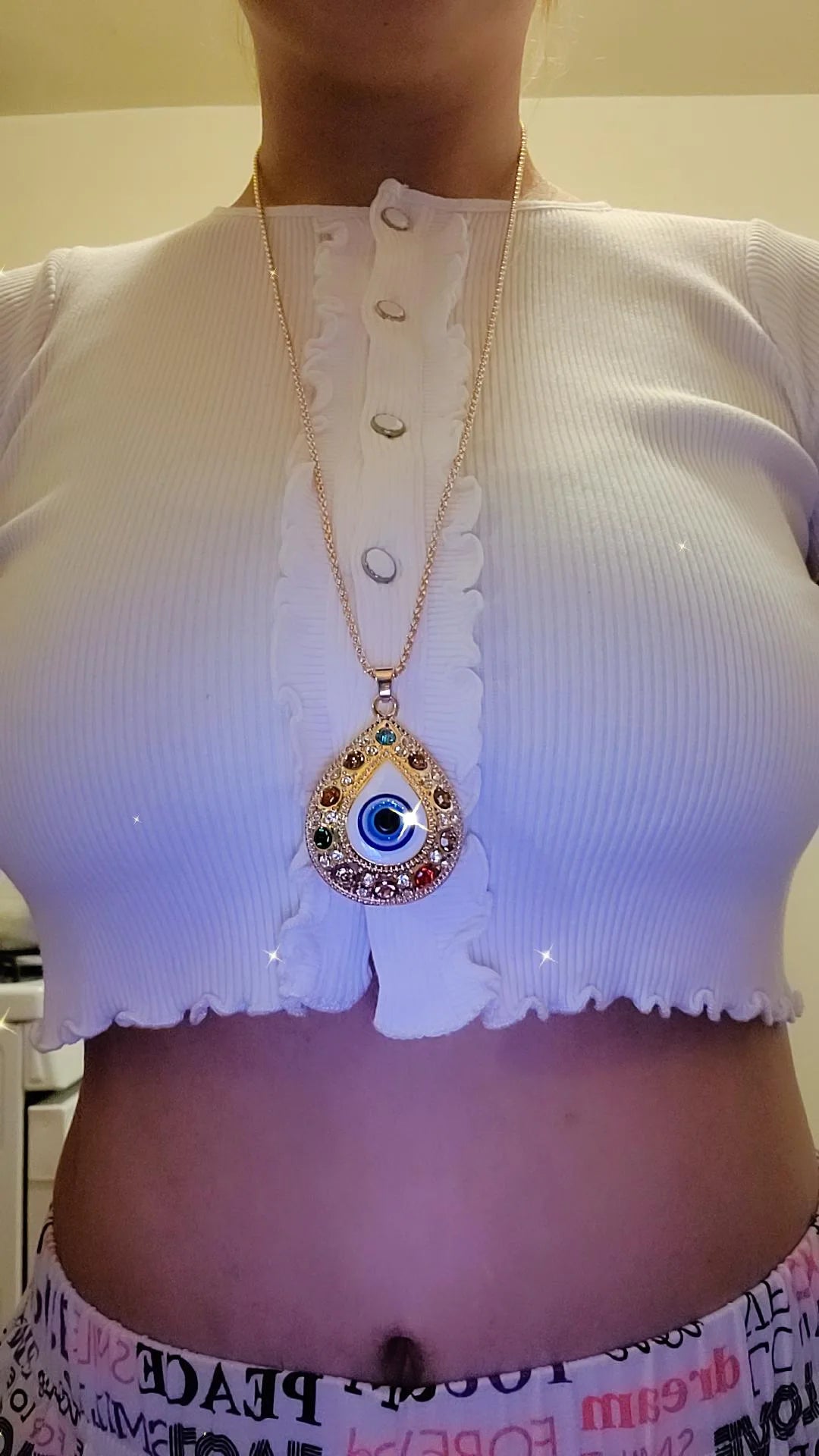 Grande evil eyes necklace BIG