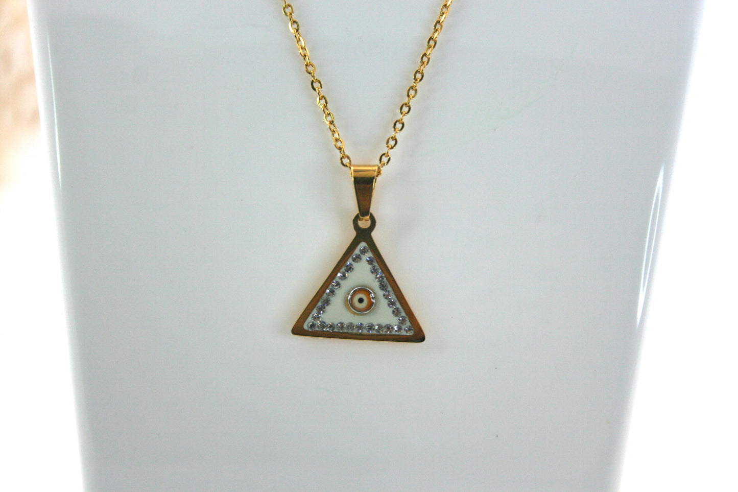 Piramide evil eyes Necklace