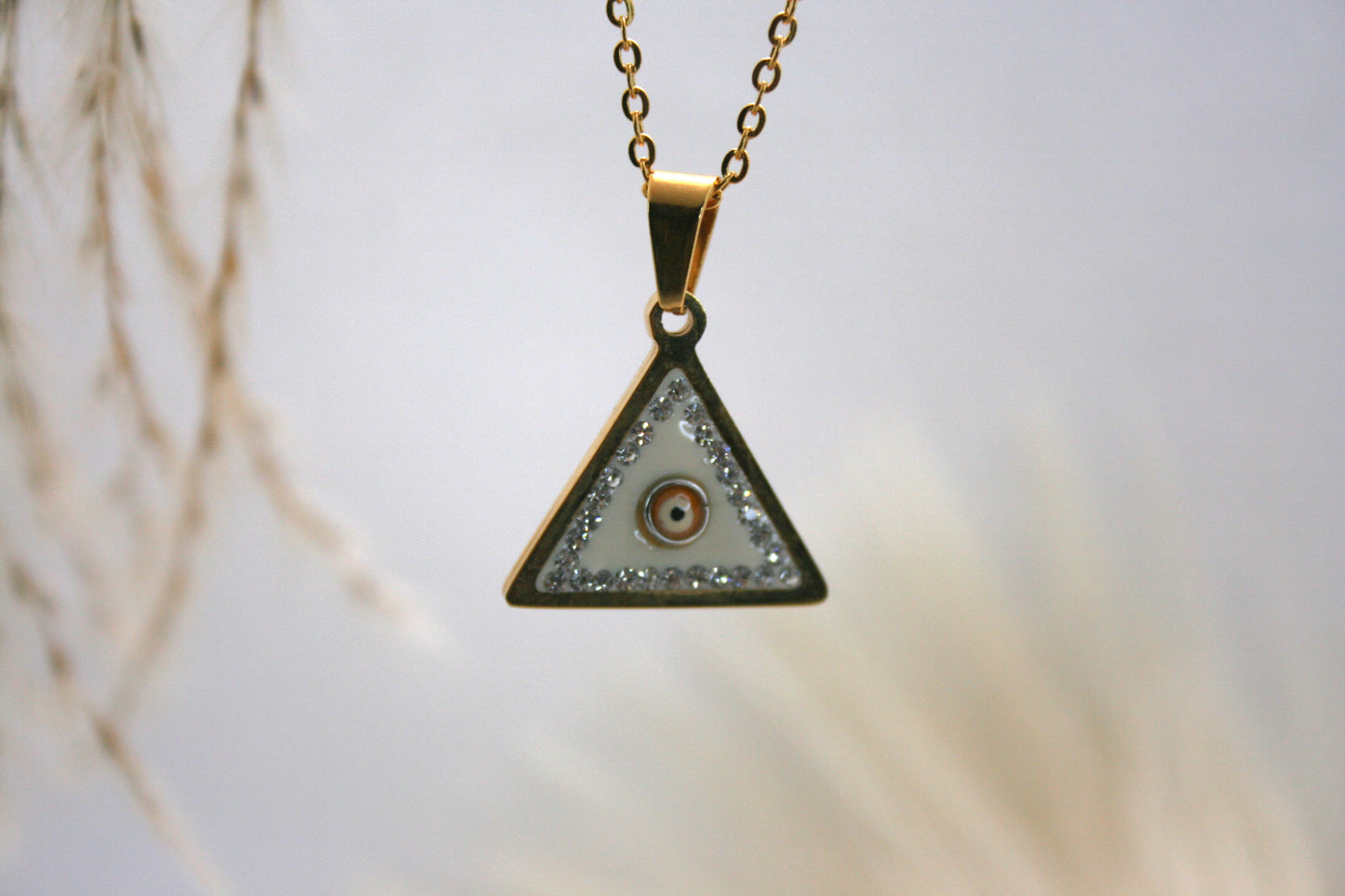 Piramide evil eyes Necklace