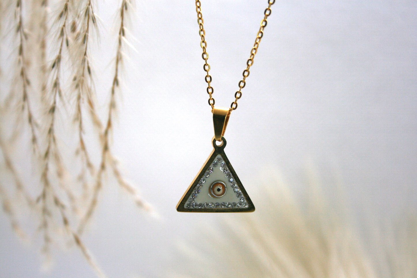 Piramide evil eyes Necklace