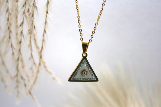 Piramide evil eyes Necklace