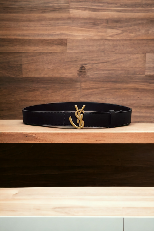 Ysl leather belt