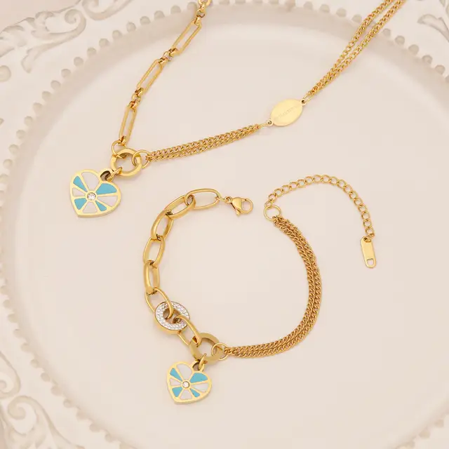 Aqua Necklace set