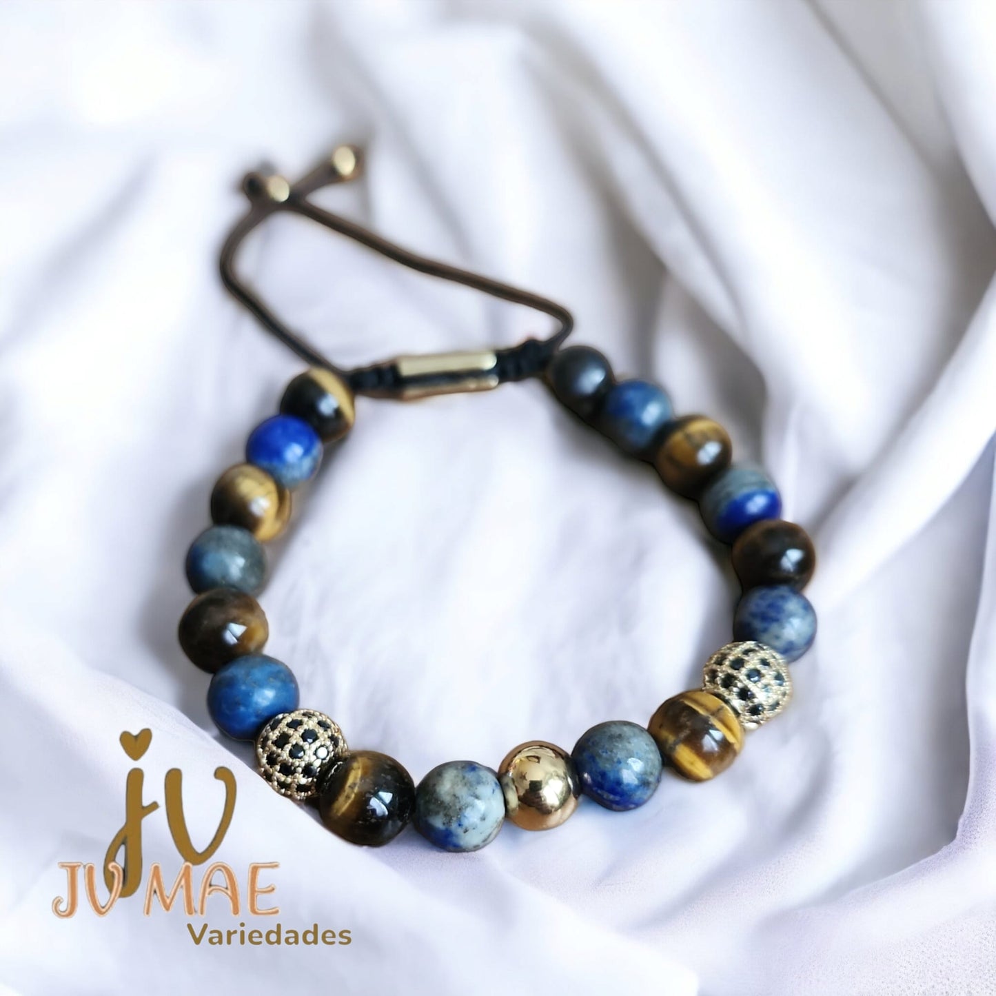 Negra con azul Men bracelet set of 2